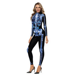 Women Costumes Halloween Adult Frame 3D Digital Printing Carnival Parade Party Party Adult Jumpsuit