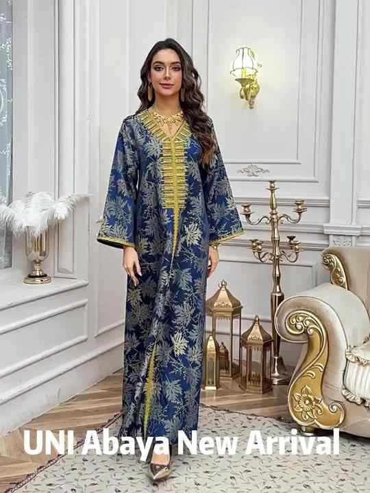 UNI Eid Muslim Party Dress for Women 2025 Ramadan Abaya Jacquard ...
