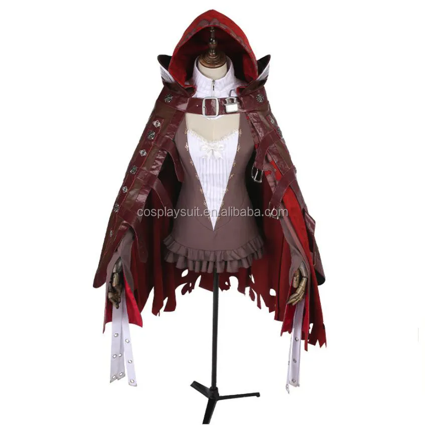 SINoALICE Little Red Riding Hood Punk Gothic Dress Cosplay Costume Free Shipping