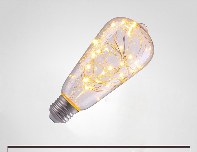 复古灯丝led装饰星空仙灯串st64铜线灯灯泡节灯泡圣诞节