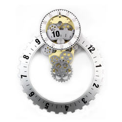 2020 Wholesale Factory Price Wall Clock Gear-design Hanging Round Shape Wall Clock