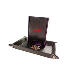 Custom logo PU leather velvet fold Dice tower board game for rolling
