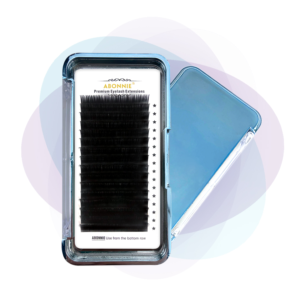 Abonnie ресницы удлинители норки cc изогнутые кашемировые матовые черные lashtray lashextensions