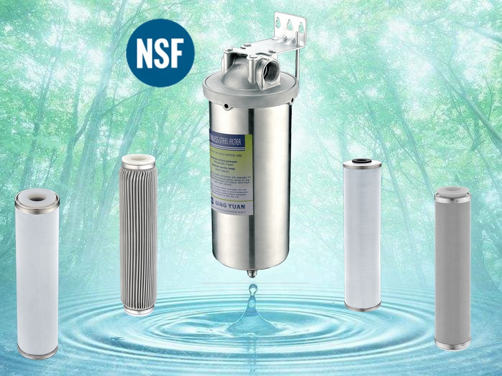 QING YUAN NSF HMF Series BIG BLUE high quality stainless steel 304 pre-filter waterfilter water filter housing manufacture