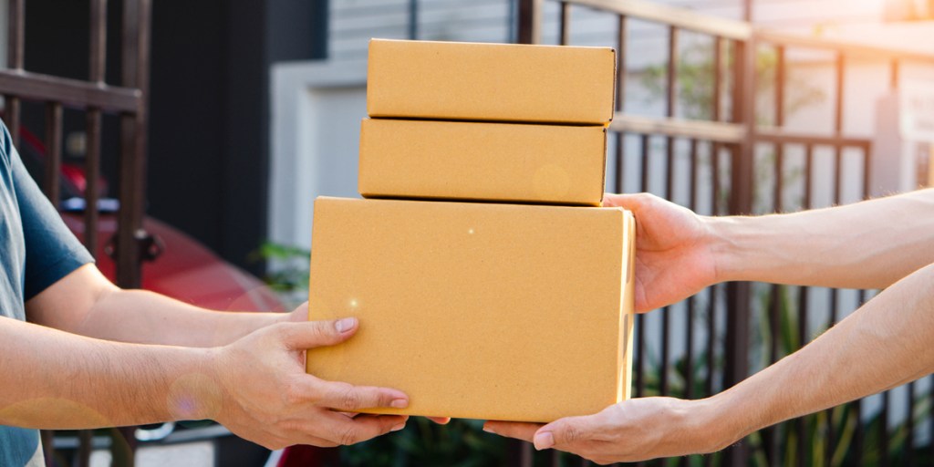 Packages being delivered