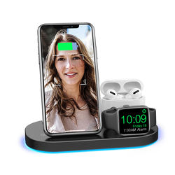 3 in 1 charging station qi wireless charger stand for iphone smart phone cell phone fast charger