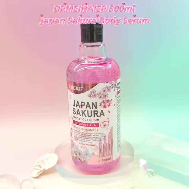 WholesaleJapan Sakura Serum Plus L-Glutathione AHA Skincare Brightening  Hydrating Clears Dark Spots Whitening Serum