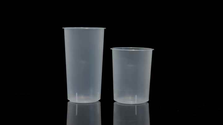 Custom 18Oz 24Oz Disposable Straight Hard Plastic Hot Drink Cup Frosted PP  Coffee Cups with Matching Lids Customized Packaging