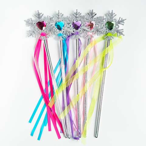 埃尔莎魔术雪花魔杖为冷冻生日和圣诞派对与钻石雪花魔杖