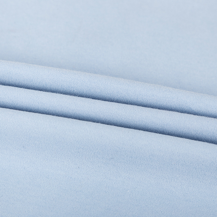 Высококачественный 95% хлопок 5% спандекс трикотажный хлопчатобумажный сцепление с одной стороной потертый для детей ткань с эластичным