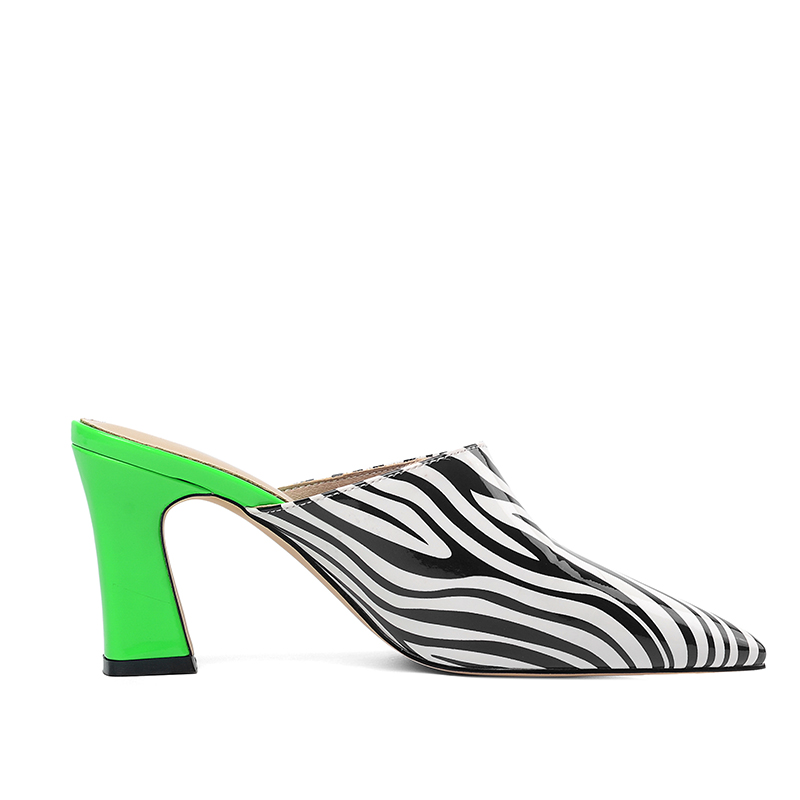 WETKISS/зимние сапоги с готово к отправке дешевые уличные шлепанцы; Туфли на высоком каблуке Босоножки с открытой пяткой; Цвет; Сезон лето; Шлепанцы без задника с открытыми пальцами; Зебра; Женские шлепанцы без задника с открытыми пальцами; Женские босоно