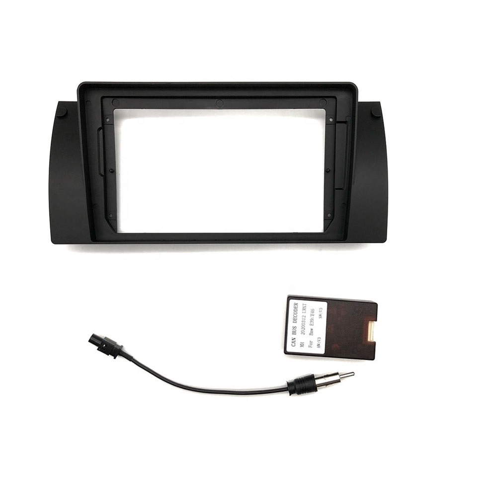 Car Video Fascia for BMW E38/ E39(X5)/ E53 2004-2006 Multimedia 9 inch Refitting Car DVD Player Frame with Cables