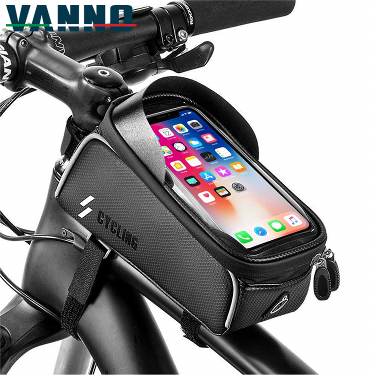 Ванно 2019 новая модель 6,0 дюймов сенсорный экран велосипед передней верхней труба сумка Водонепроницаемый велосипед чехол для телефона