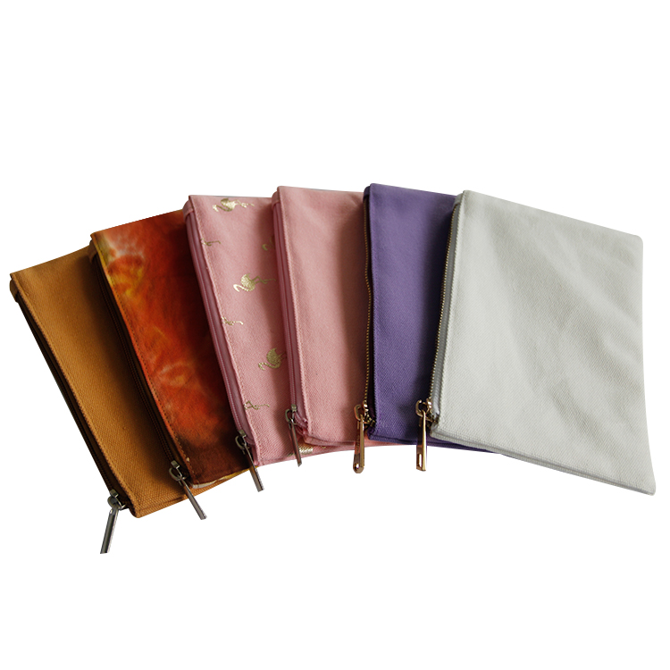 Top qualit&eacute; personnalis&eacute; &eacute;co beaut&eacute; sac cosm&eacute;tique toile maquillage sac pochette en coton fermeture &eacute;clair avec logo personnalis&eacute;