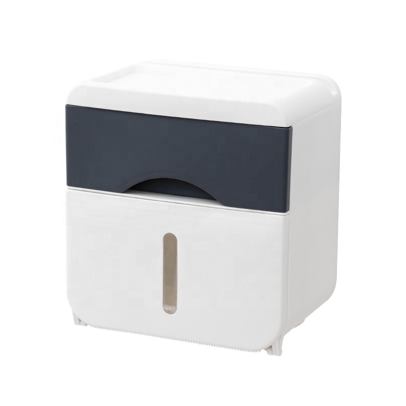 Настенный двухслойный держатель для салфеток, бытовой пластиковый всесезонный держатель для ванной комнаты, новинка, современный