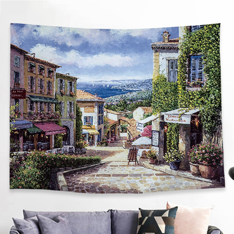 Mountain пещера природа лес пейзаж водопад большой стене висит гобелены для спальня общежития Декор