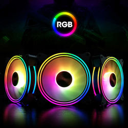 Baixo MOQ Fábrica Gabinete do computador Ventilador de Refrigeração da CPU 12V Gaming PC fan PC CPU de Alta Fluxo de Ar Silencioso LED RGB r para fan controlador
