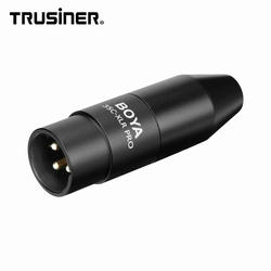 Boya 35C-XLR Pro 3.5mm (TRS) Mini-Jack Female to XLR Male Adapter for Microphone with Integrated Phantom Power Converter