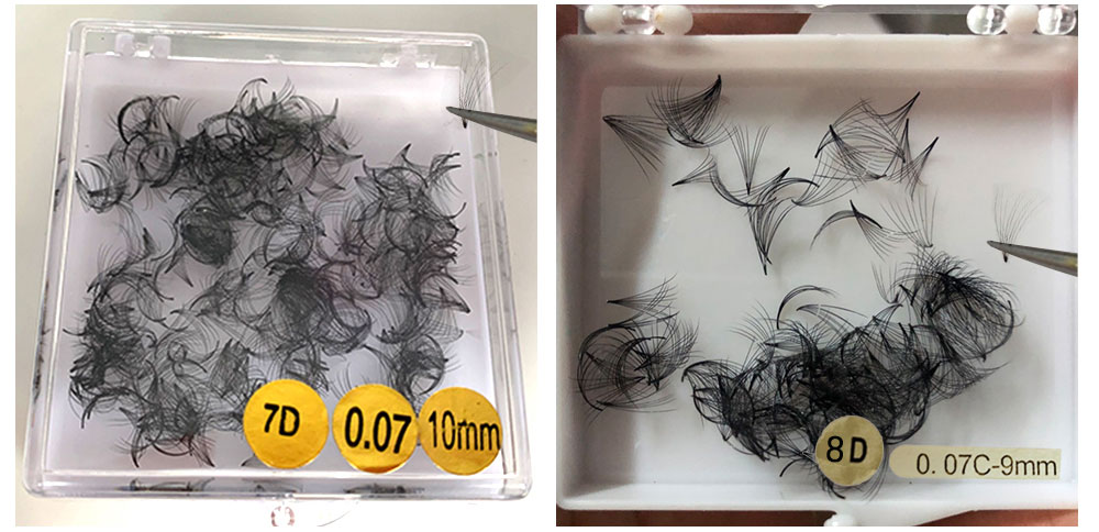 Eyelash Extension Loose Premade Fans Sharp Long Stem Promade Loose Volume 3D 5D 6D 10D 14D Loose Fans