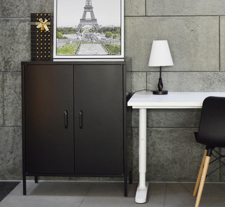 Home Furniture Living Room Cabinets 2 Mesh Door Storage Cabinet With Stand Feet