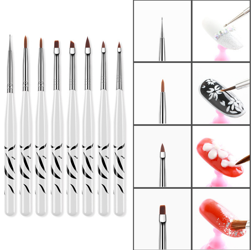 Hot sell kolinsky sable hair nail art brush, nail polish applicator brush,UV gel brush for nails