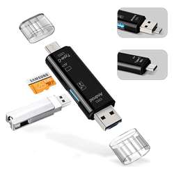 All In 1 USB 3.1 OTG Card Reader SD TF Micro SD Card Reader Type C USB C Micro USB Memory Support Mac10 Win7/8/xp/vista