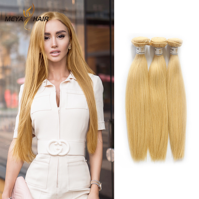 Meya Color 613 Blond Human Hair Weave Platinum Sexy Lady