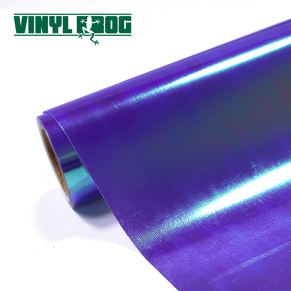 Custom PVC Thermal Press Vinyl Rolls Film Opal Colorful Violet Heat Transfer Vinyl For Tshirt Clothing Logo