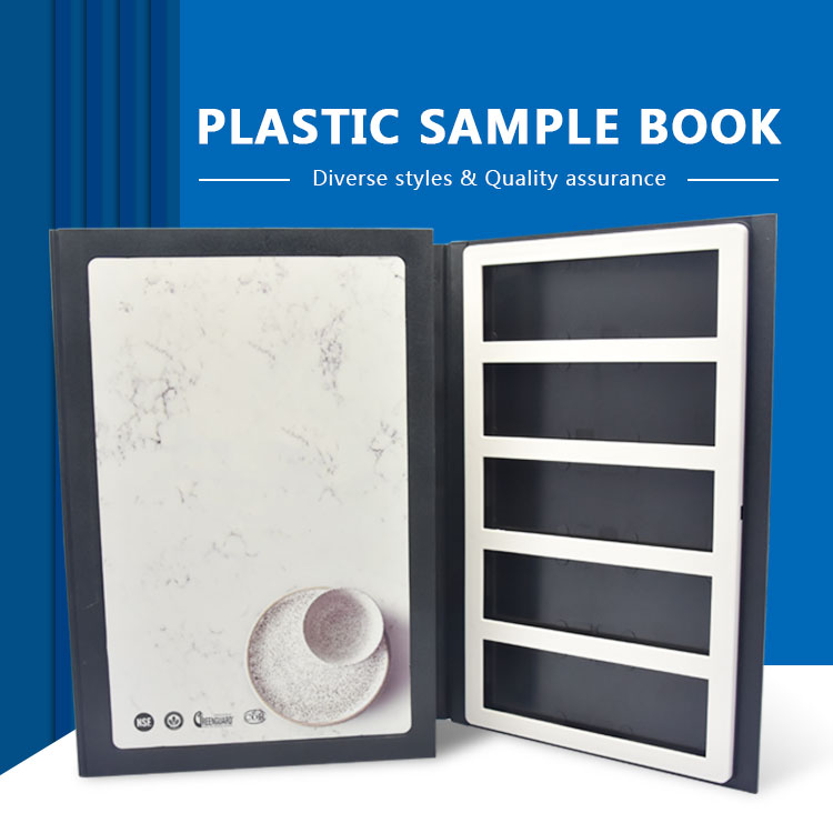 High Quality Hot Sale 6 Page Folded Booklet Plastic Product Catalogue Display Quartz Stone Sample Book