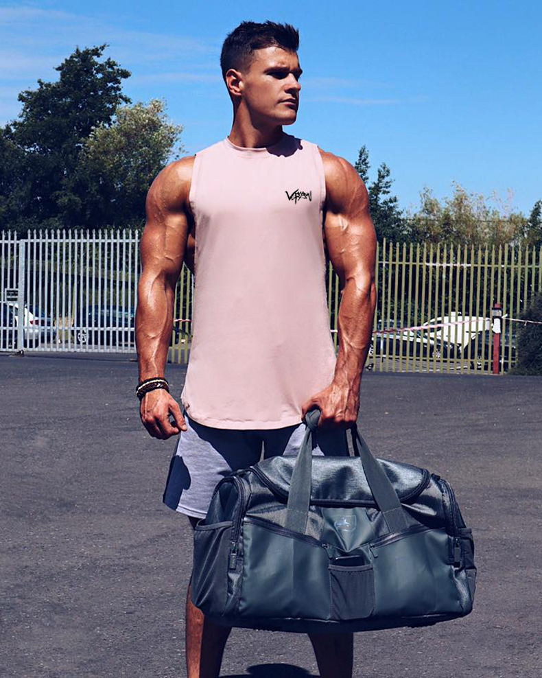 Бодибилдинг Мышцы отрезать тренировки майка для мужчин