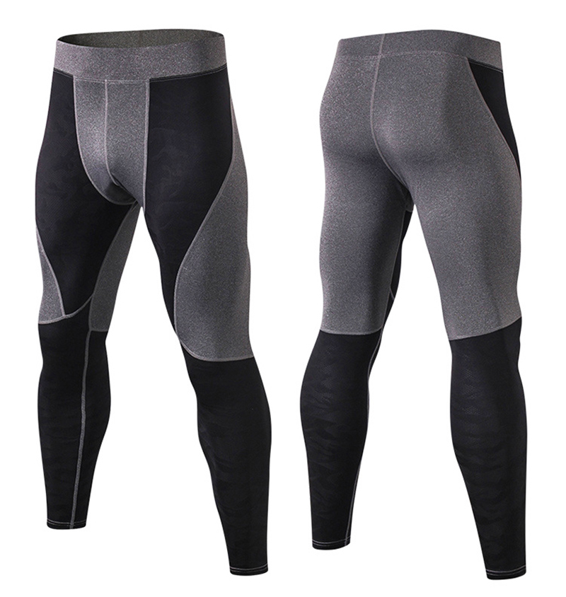 跑步压缩裤男士健身紧身裤男士运动慢跑裤涤纶慢跑运动裤男士慢跑裤