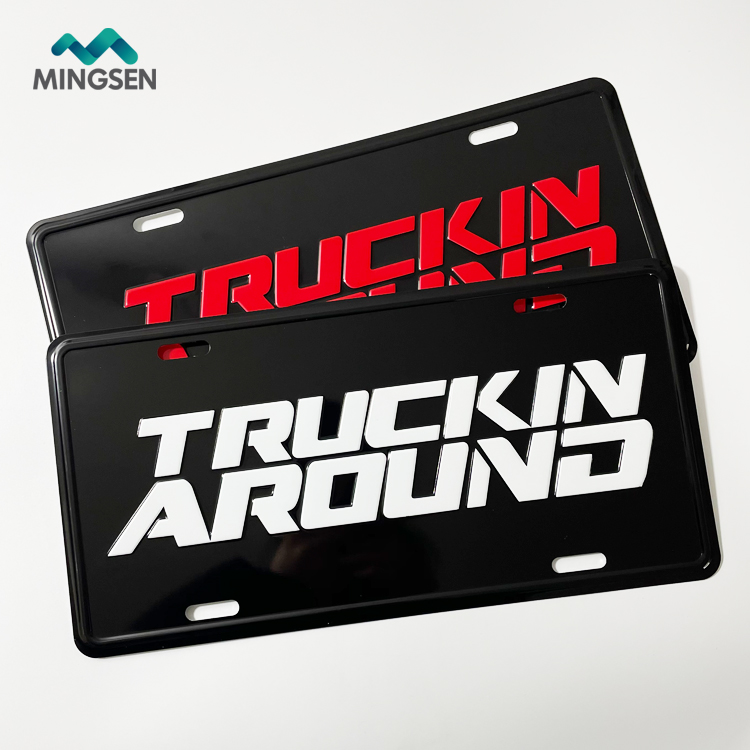 Пользовательский логотип компании тисненый Персонализированный Номерной знак автомобиля