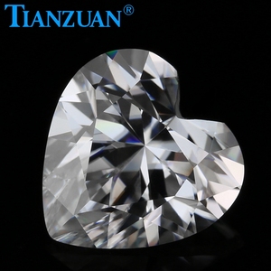 Forever brillant loose moissanite D/F white color heart shape moissanite diamond for sale