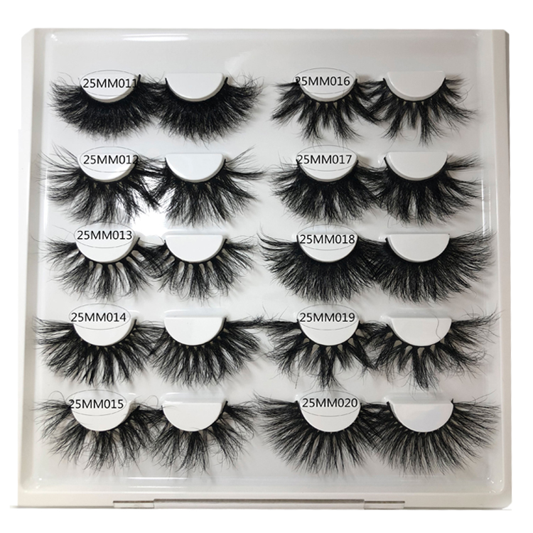 25 мм 011-020 2020 Высокое качество 25 мм частная этикетка ручная работа 3d норковые ресницы