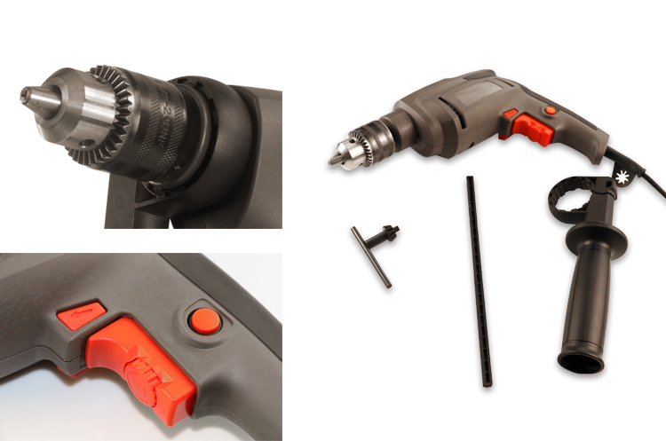 HID550 high quality/1.5-13MM ac power tools impact drill 13mm electric drill
