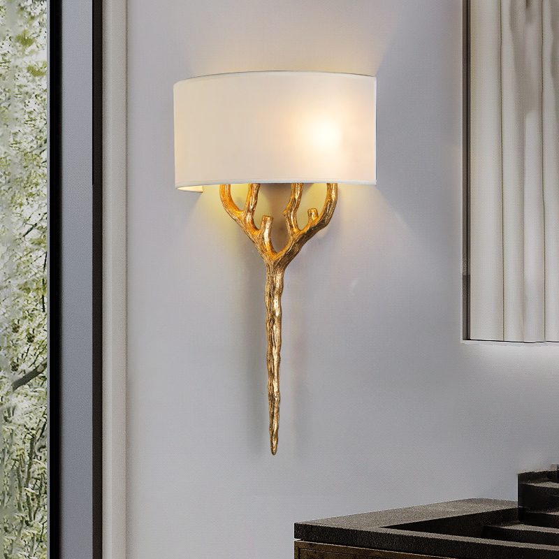 New Chinese Art Creative copper branch wall lamp