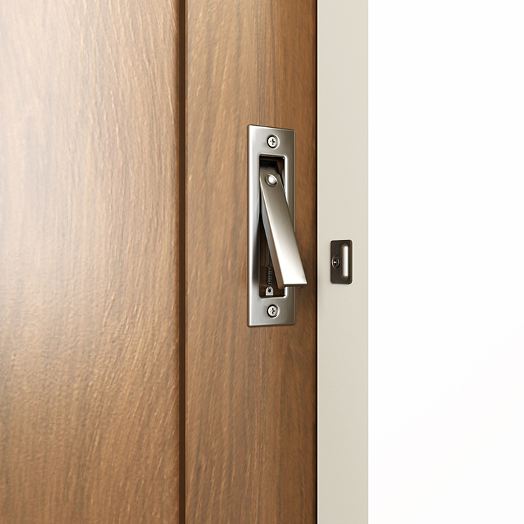 SS304 stainless steel sliding door lock B style for door thickness