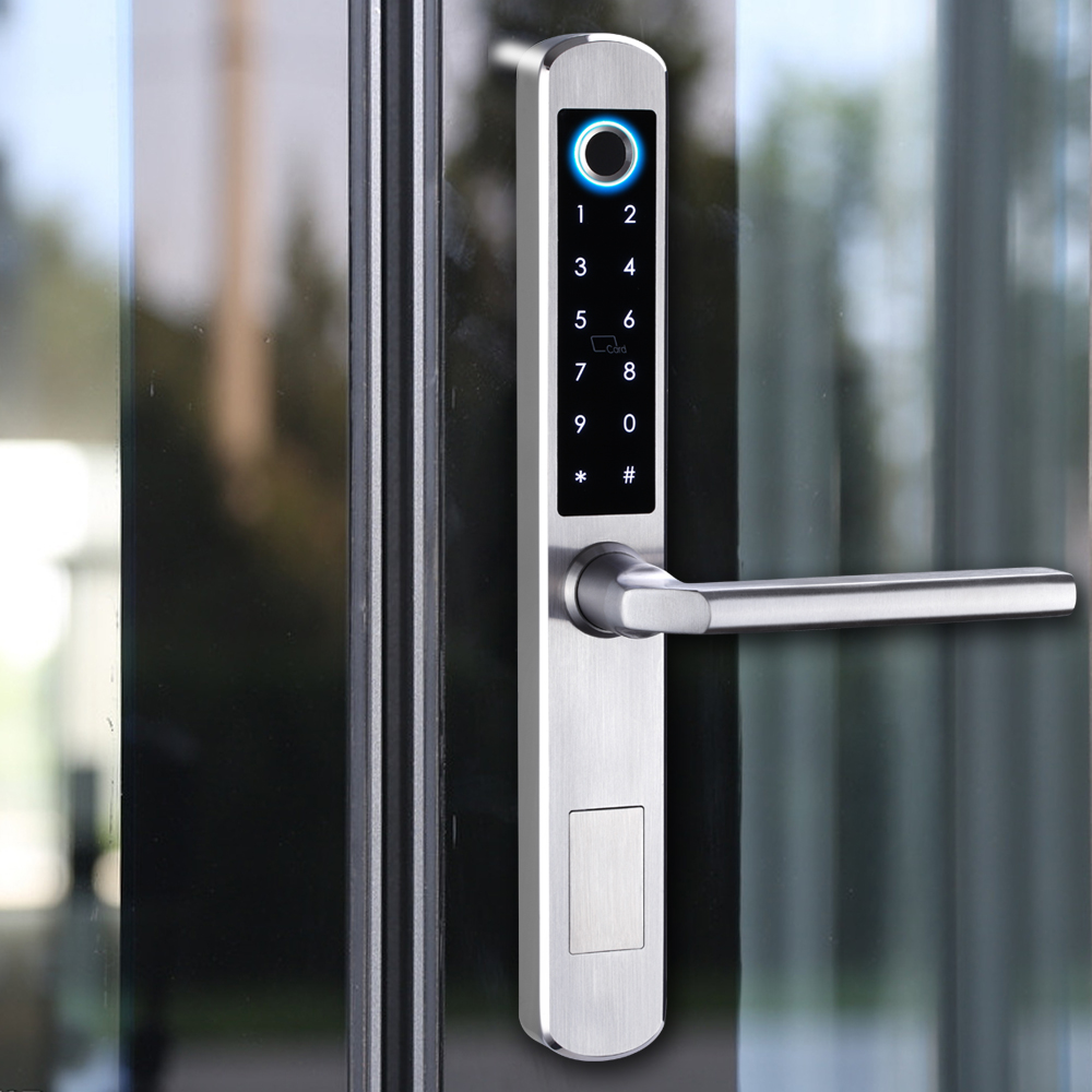 waterproof bluetooth remote access door lock ttlock app fingerprint lock electronic door locks with app frame sliding door