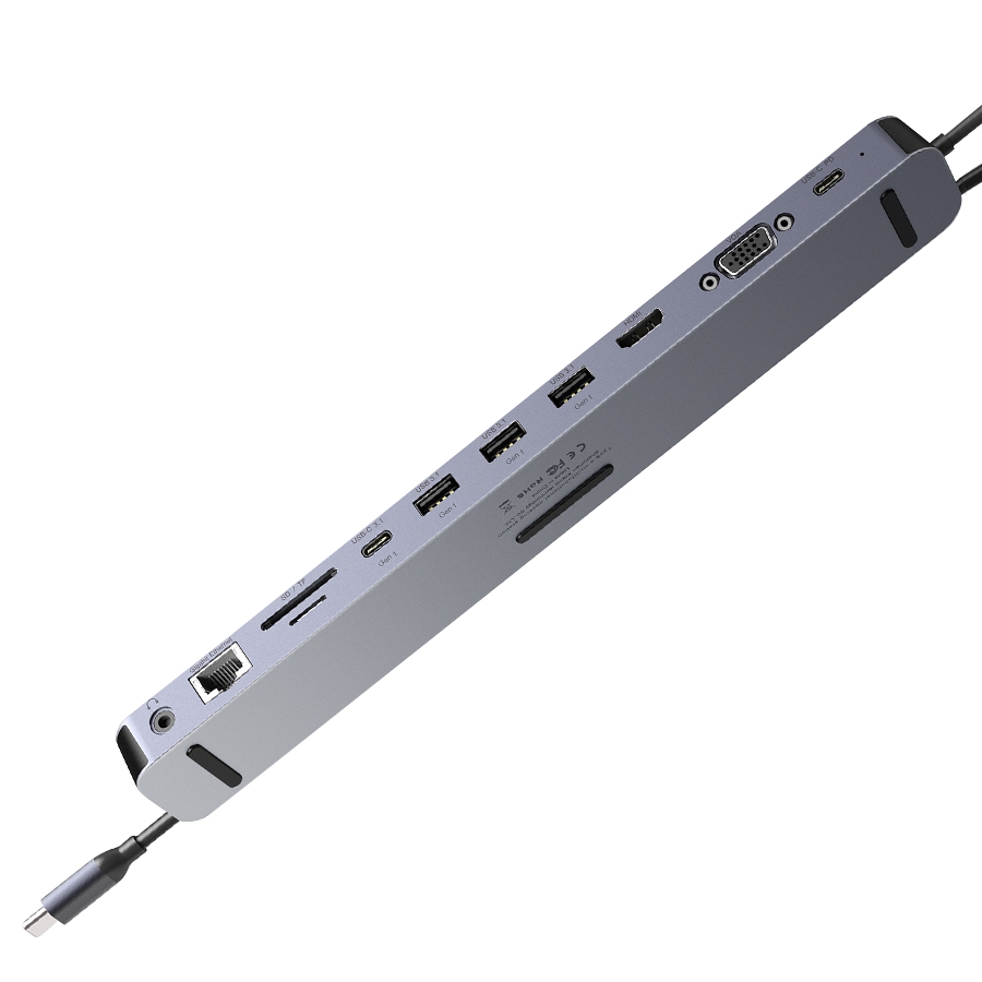 Soomfon 12 IN 1 USB3.1 4K Dual HDMI RJ45 PD Thunderbolt 3 TYPE USB C Docking Station laptop Hub for Laptop