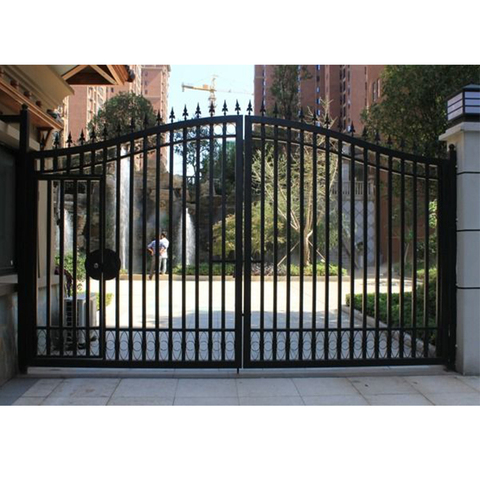 手工锻造房子有吸引力的二手滑动铁格栅门设计