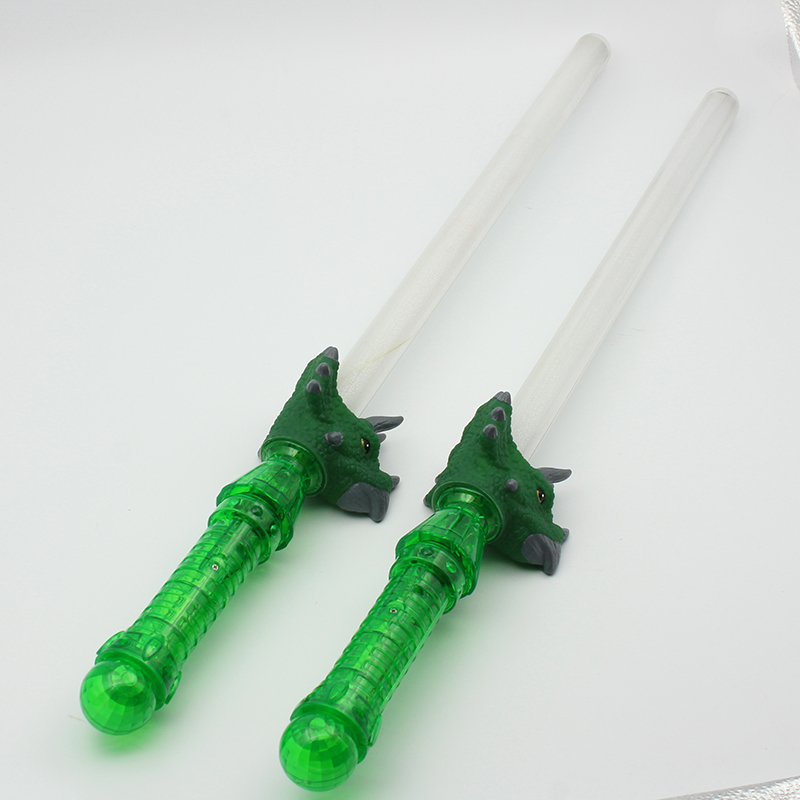 Оптом динозавр 5 огней пластиковый светодиодный меч
