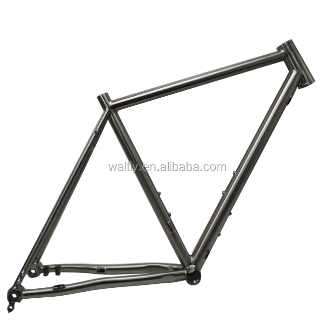 Waltly Brushed Titanium Gravel Bike Frame 54cm - Durable 5-Year