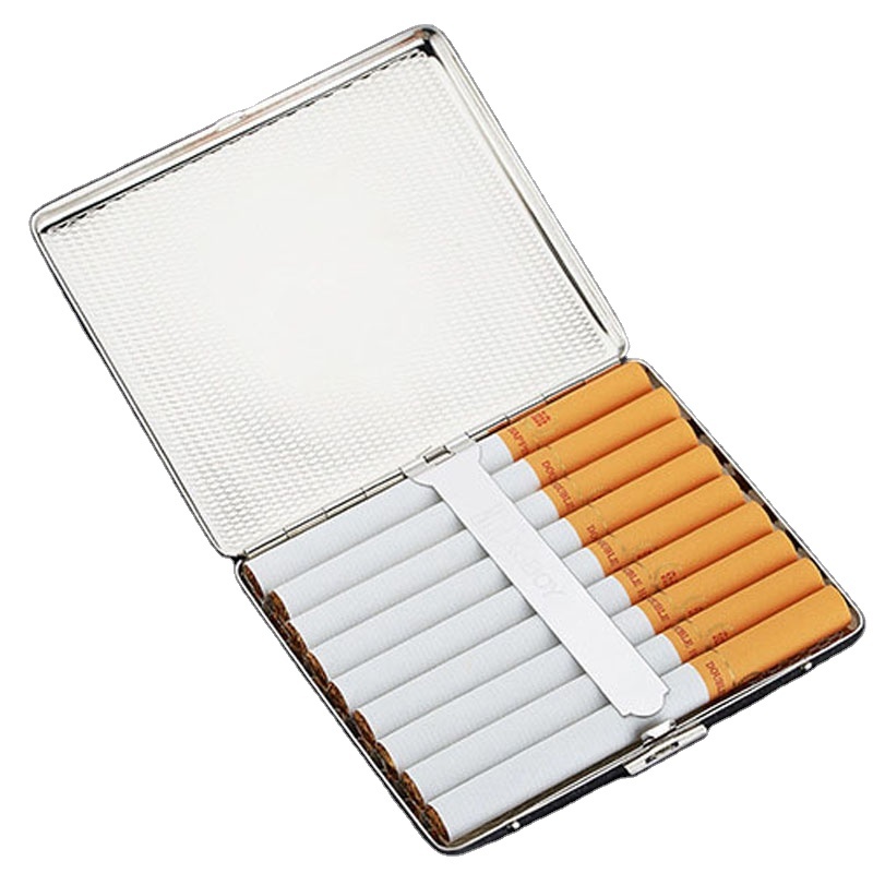 Promotional Hot Selling 10 PCS Cigarette Holder European Custom Golden Cigarette Box Case Wholesale