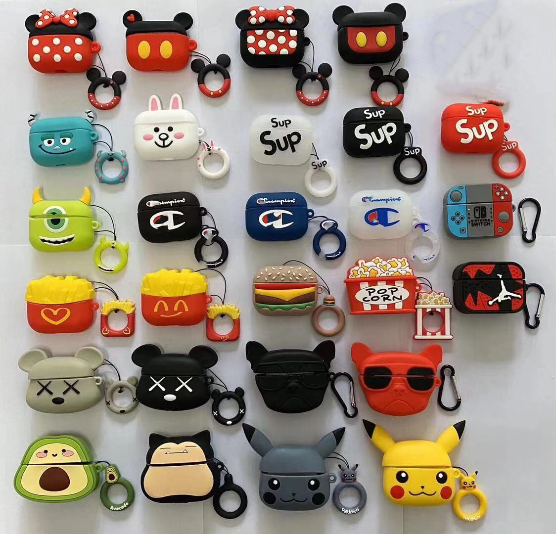 Модные Роскошные брендовые зарядные Чехлы для apple airpod 3, 3d мультяшный милый защитный силиконовый чехол для airpods pro