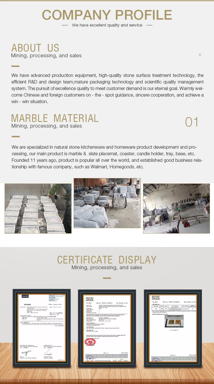 Tray Marble Stone Custom Design High Quality Rectangle White Home Hotel Restaurant Stone Sculpture with Gold Edge as Picture