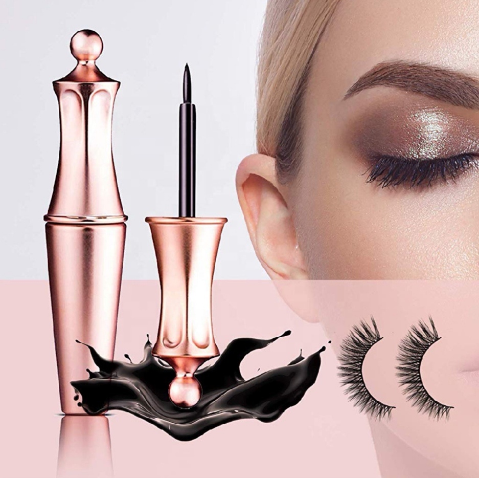 5 pares 3 paris falso vison cílios magnético com private label eyelinermagnetic delineador e cílios 3d