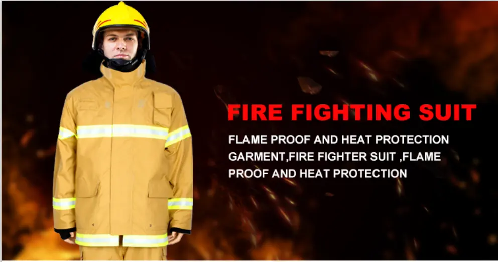 Aramid Non-Woven Fabrics Reflective Tape DRD Flame Retardant Firefighter Fire Protection Suit