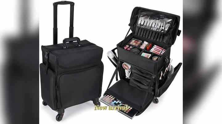 Pro Soft Sided Eco-Friendly Large Capacity Makeup Beauty Cosmetic Trolley  Case for Hair Stylist Artist Salon Travel