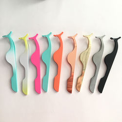 Multi-colors eyelashes tweezers lashes applicators for make up