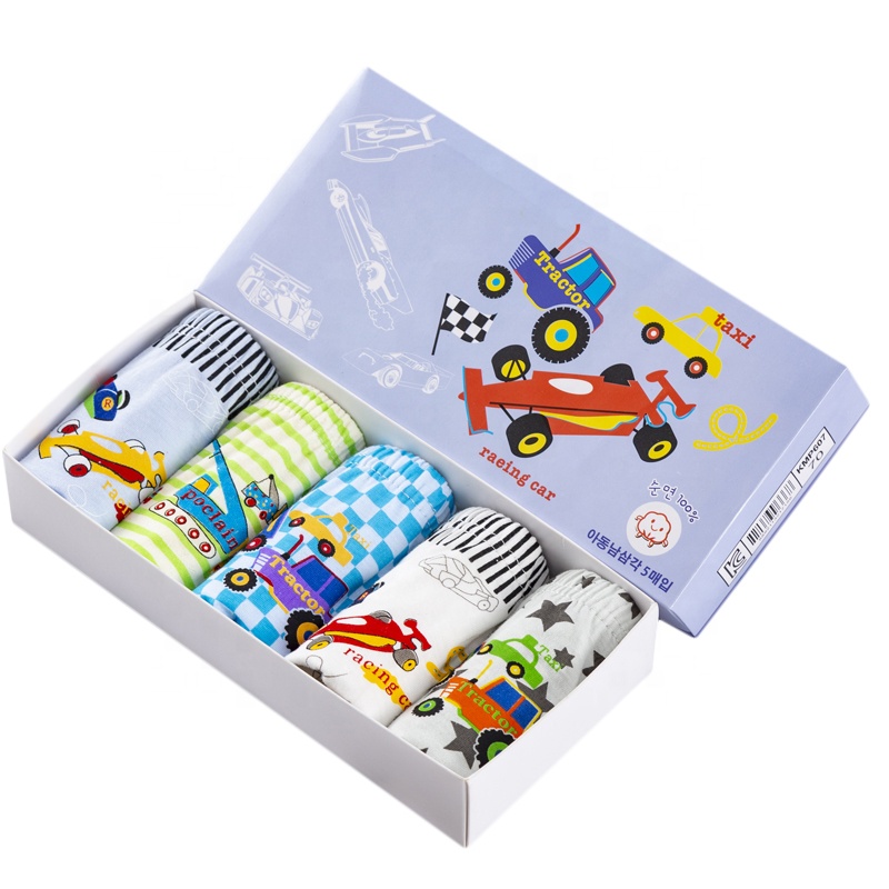 Лидер продаж, нижнее белье для мальчиков; Нижнее белье трусы мягкие милые зимние ботинки 100% хлопковые трусы с рисунком для мальчика, 5 шт./кор.